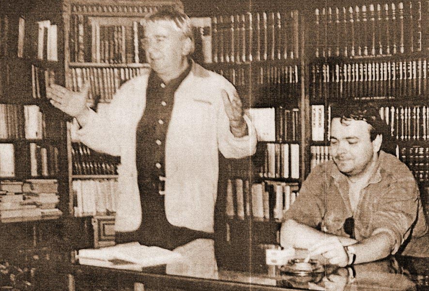 Duško Trifunović i Zoran Rajić, jun 1992. godine, biblioteka, jubilarne XX Vrnjačke kulturne svečanosti